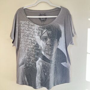 2009 Criss Angel Mindfreak Short Sleeve Graphic T-Shirt Large Bling Y2k EMo RARE